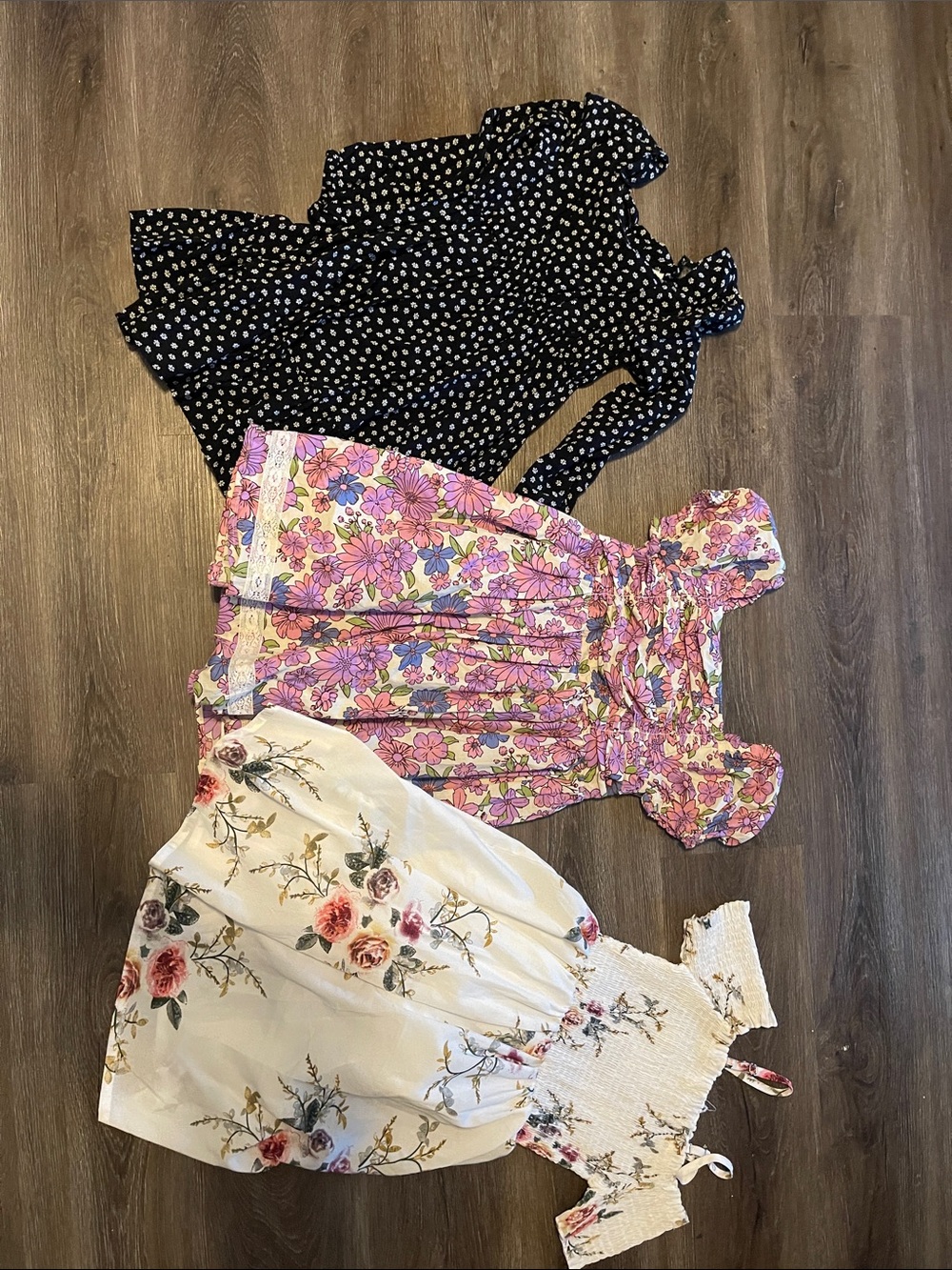 Floral Pink Ruffle-Sleeve Kids Dress